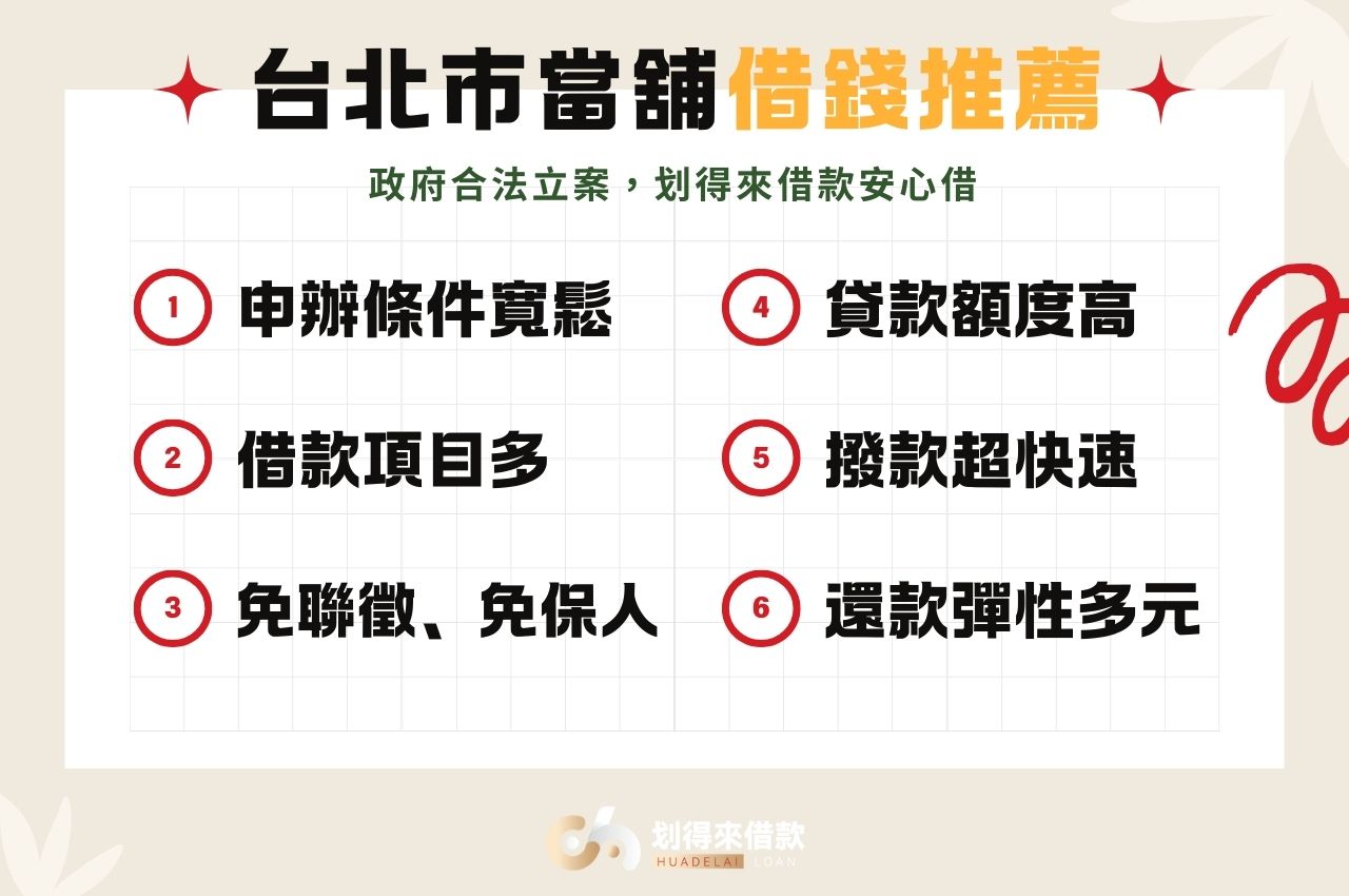 台北市當舖借錢推薦划得來借款！政府合法立案安心借